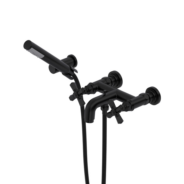 DISCONTINUED San Giovanni™ Exposed Wall Mount Tub Filler - Matte Black | Model Number: A2302XMMB