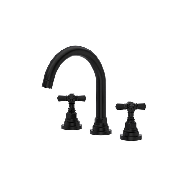 San Giovanni™ Widespread Lavatory Faucet With C-Spout - Matte Black | Model Number: A2328XMMB-2