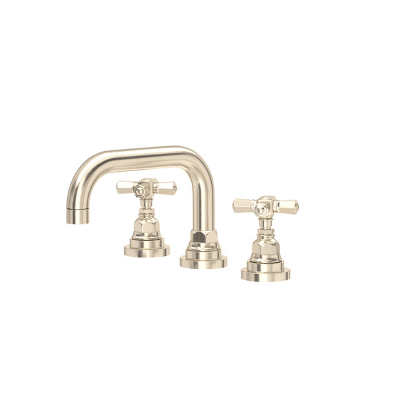 San Giovanni™ Widespread Lavatory Faucet With U-Spout - Satin Nickel | Model Number: SG09D3XMSTN