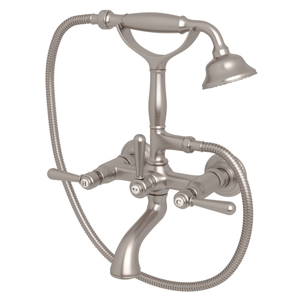 DISCONTINUED Verona™ Exposed Wall Mount Tub Filler - Satin Nickel | Model Number: A2701LMSTN