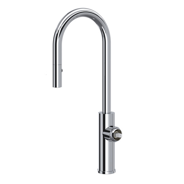Eclissi™ Pull-Down Bar/Food Prep Kitchen Faucet With C-Spout - Less Handle - Polished Chrome | Model Number: EC65D1APC