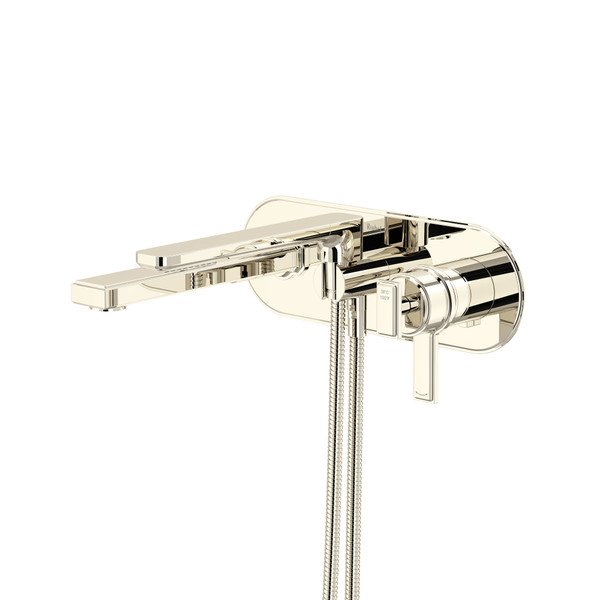 Manifesto™ Wall Mount Thermostatic/Pressure Balance Tub Filler Trim - Polished Nickel | Model Number: TMF21PN