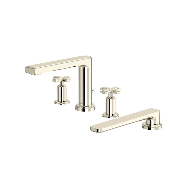 Manifesto™ 4-Hole Deck Mount Tub Filler - Polished Nickel | Model Number: MF12+PN