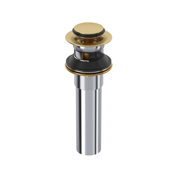 Lavatory Push Drain With Overflow - Satin Brass US4 | Model Number: DB150US4