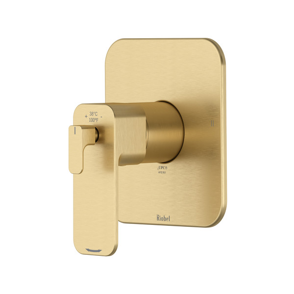 Equinox™ 1/2" Therm & Pressure Balance Trim With 2 Functions - Satin Brass US4 | Model Number: TEQ44NUS4