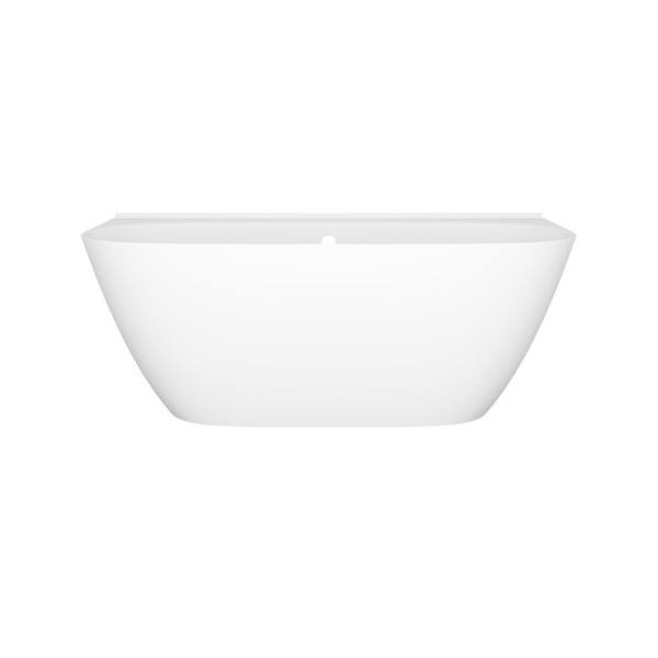 Lussari 63" X 30" Freestanding Back To Wall Bathtub With Void And Tile Flange - Standard White (Matte) | Model Number: LU4M-N-TF-SM-OF