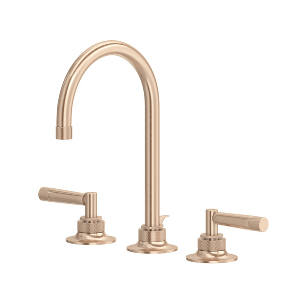DISCONTINUÉ Robinet de lavabo rétractable en plusieurs parties avec bec en C Graceline® - Or vintage | Numéro de modèle: MB2019LMVG-2