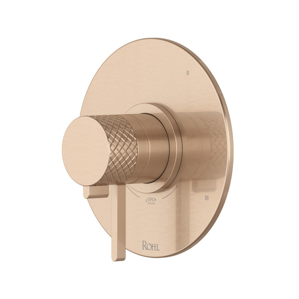 DISCONTINUÉ Garniture pour valve pression équilibrée et thermostatique de 1/2 po à 3 fonctions Tenerife™ - Or vintage | Numéro de modèle: TTE47W1LMVG