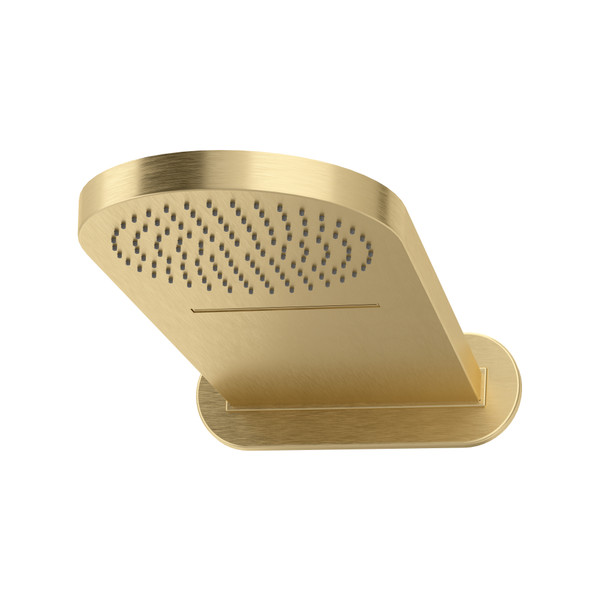 DISCONTINUÉ Tête de douche pluie et cascade 22 po x 9 po - Laiton satiné US4 | Numéro de modèle : 406US4