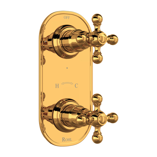 DISCONTINUED Arcana™ 1/2" Thermostatic Trim With Diverter - Italian Brass | Model Number: AC390X-IB/TO