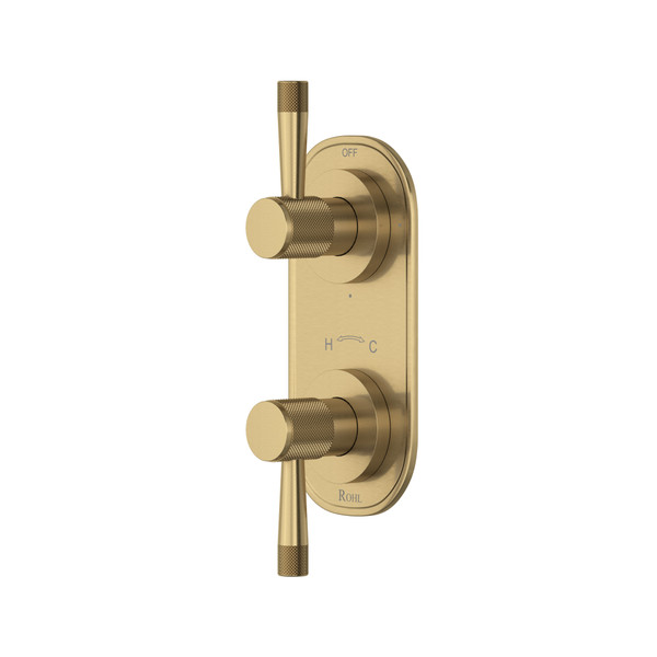 DISCONTINUED Amahle™ 1/2" Thermostatic Trim With Diverter - Antique Gold | Model Number: TAM12W2LMAG