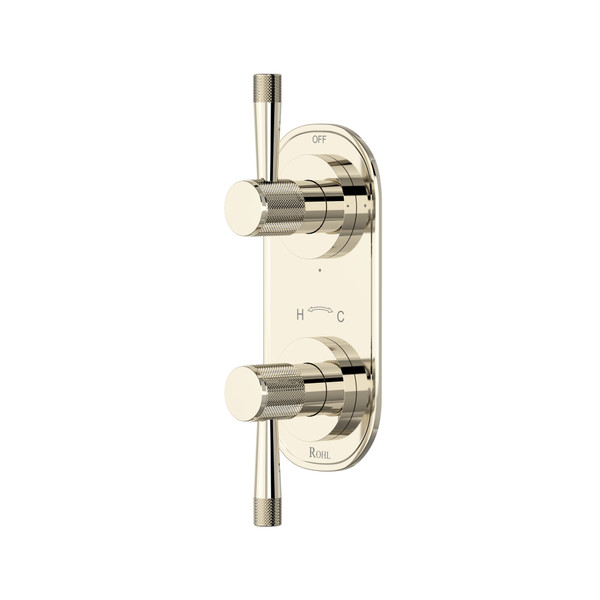 DISCONTINUED Amahle™ 1/2" Thermostatic Trim With Diverter - Polished Nickel | Model Number: TAM12W2LMPN