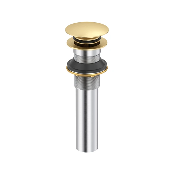 Lavatory Push Drain Without Overflow - Satin Brass US4 | Model Number: DL160US4