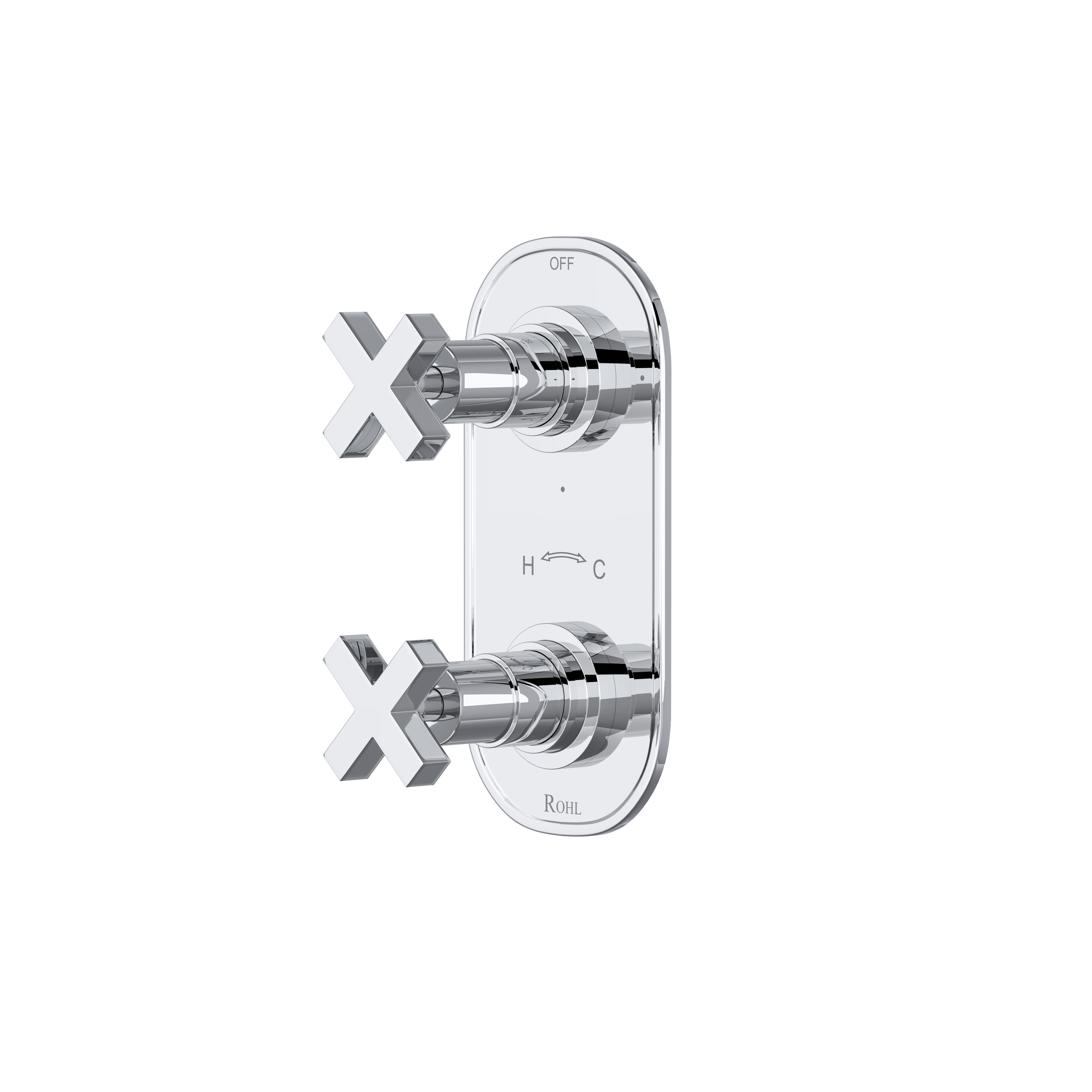 DISCONTINUED Lombardia® 1/2" Thermostatic Trim With Diverter - Polished Chrome | Model Number: A4264XMAPC