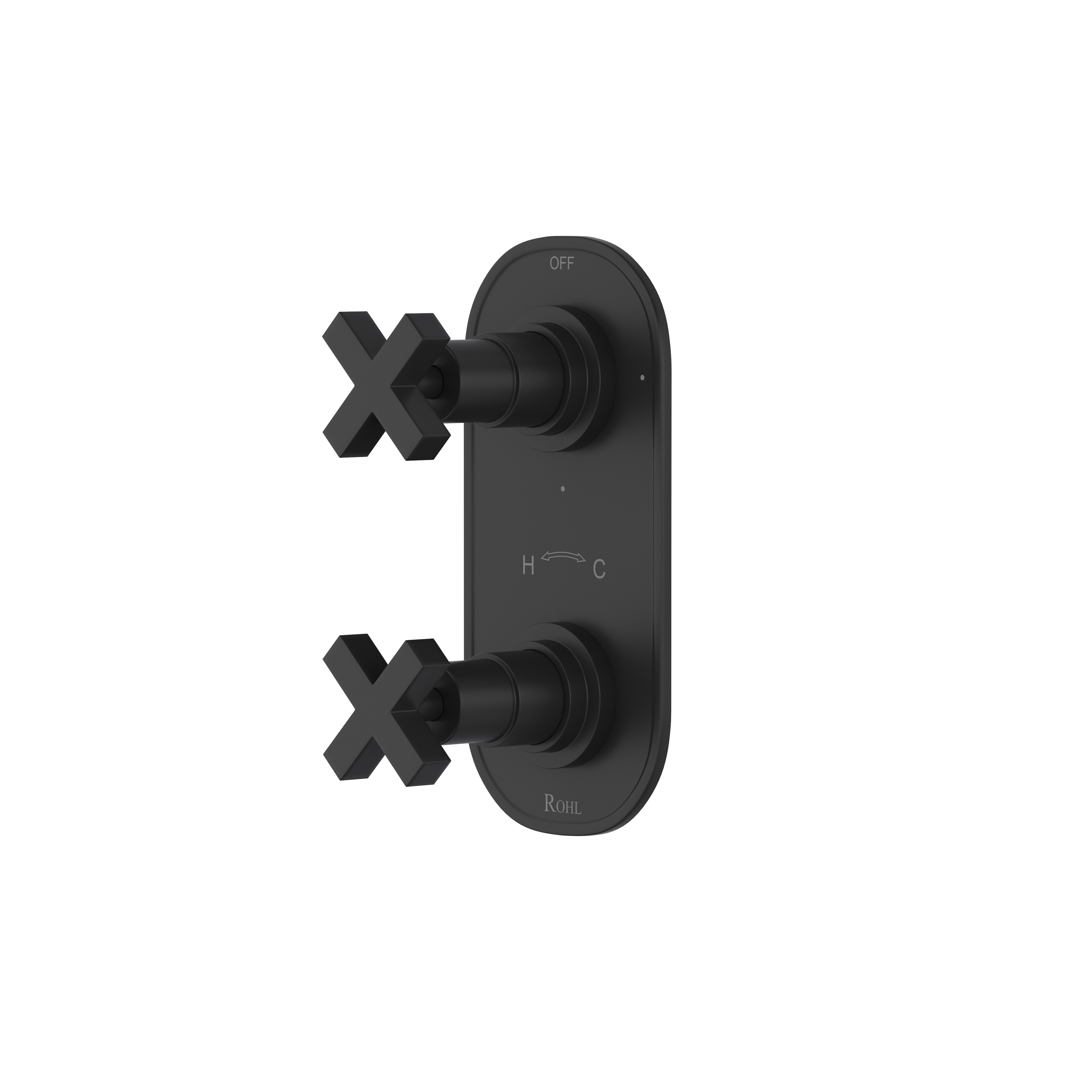 Lombardia® 1/2" Thermostatic Trim With Diverter - Matte Black | Model Number: A4264XMMB