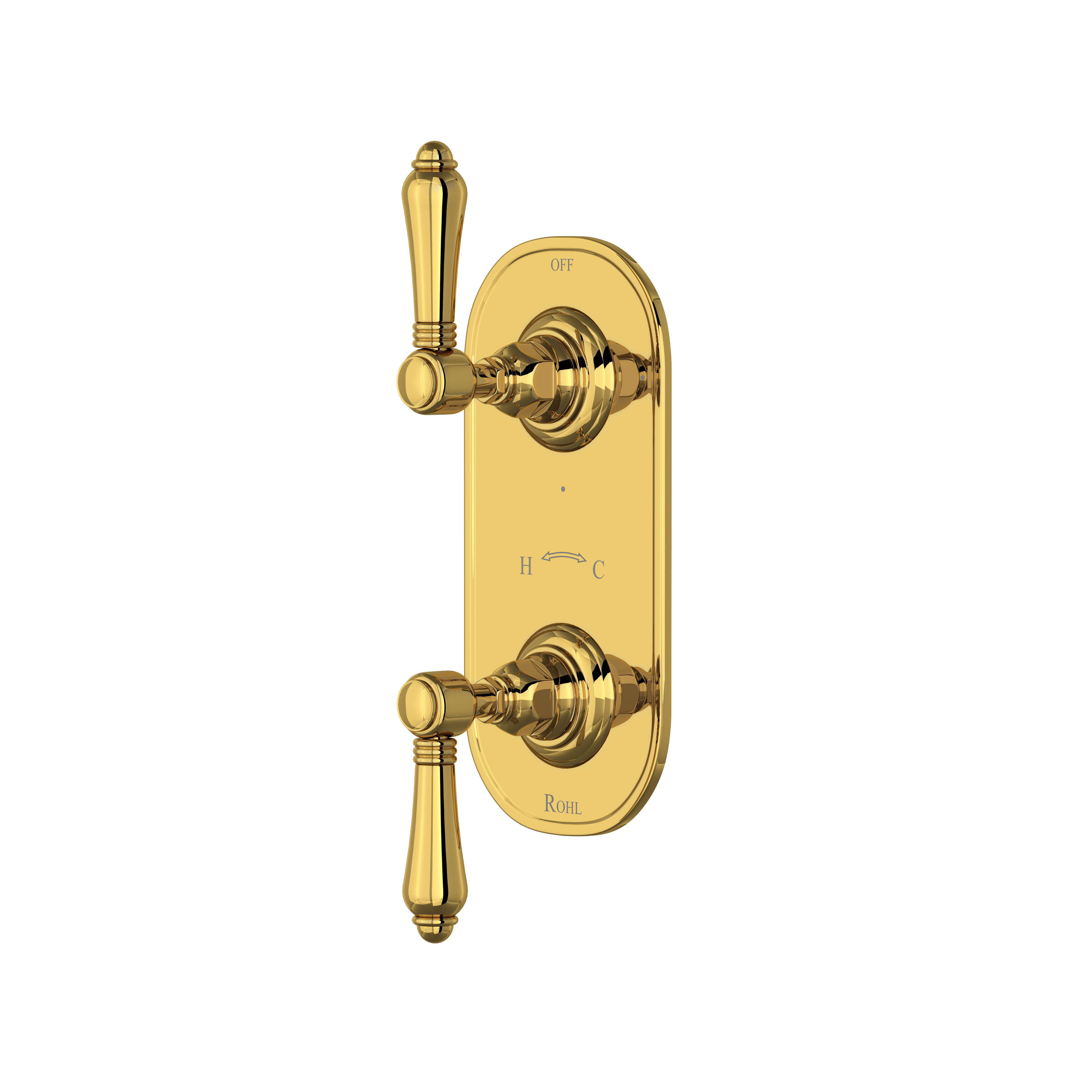 DISCONTINUED 1/2" Thermostatic Trim With Diverter - Unlacquered Brass | Model Number: A4964LMULB