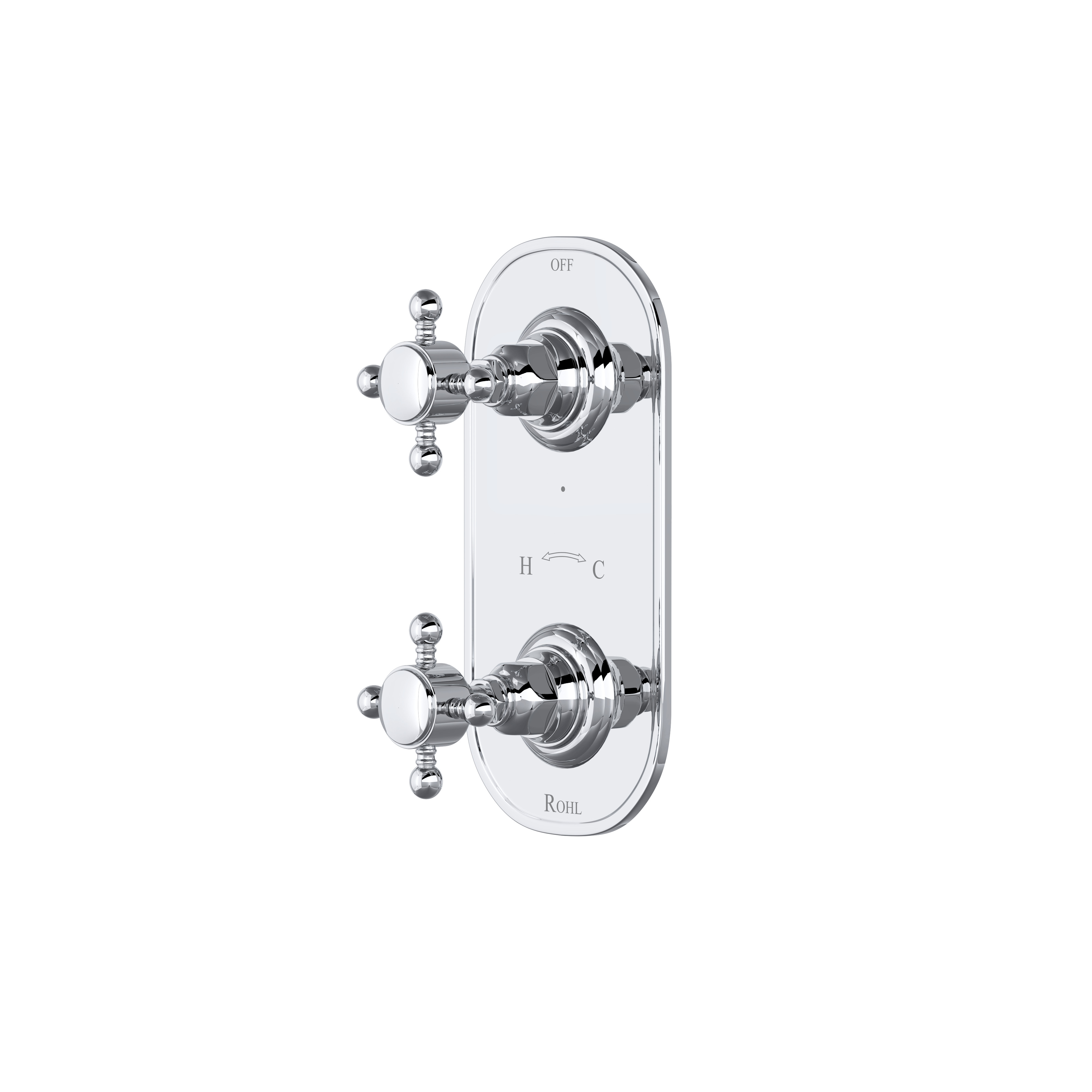 DISCONTINUED 1/2" Thermostatic Trim With Diverter - Polished Chrome | Model Number: A4964XMAPC