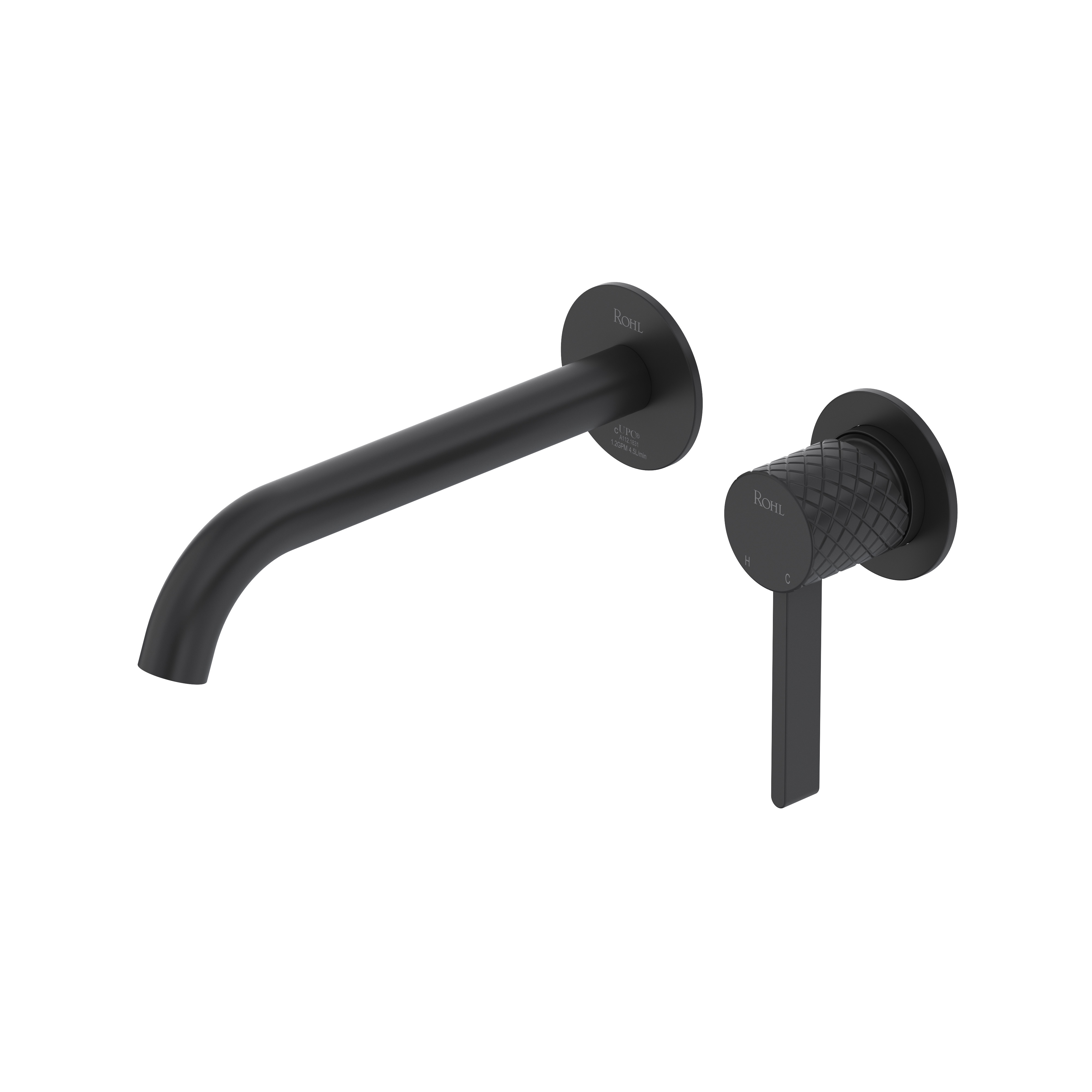 Tenerife™ Wall Mount Single Handle Lavatory Faucet Trim - Matte Black | Model Number: TTE01W2LMMB