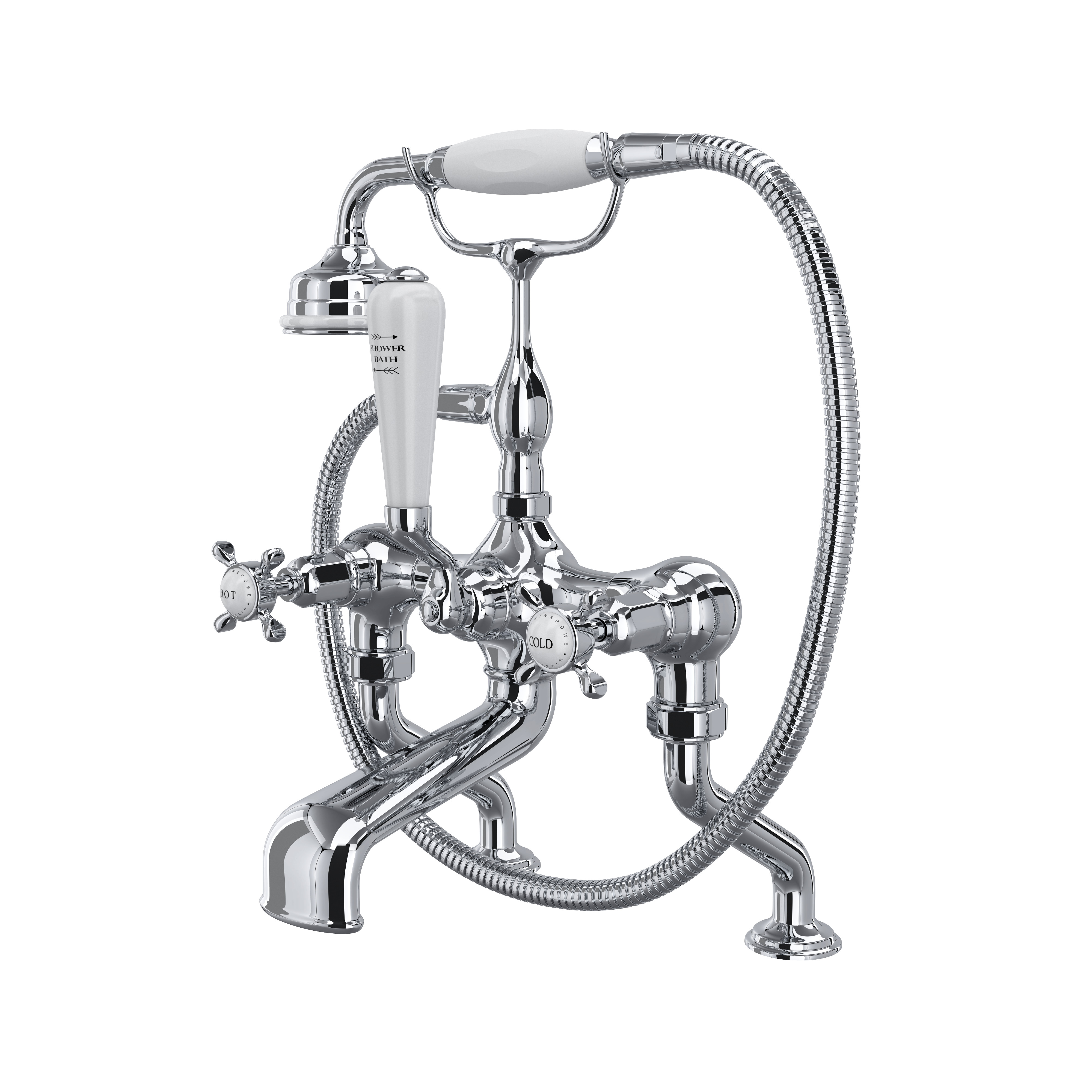 Traditional Exposed Deck Mount Tub Filler - Polished Chrome | Model Number: U.3501X/1-APC