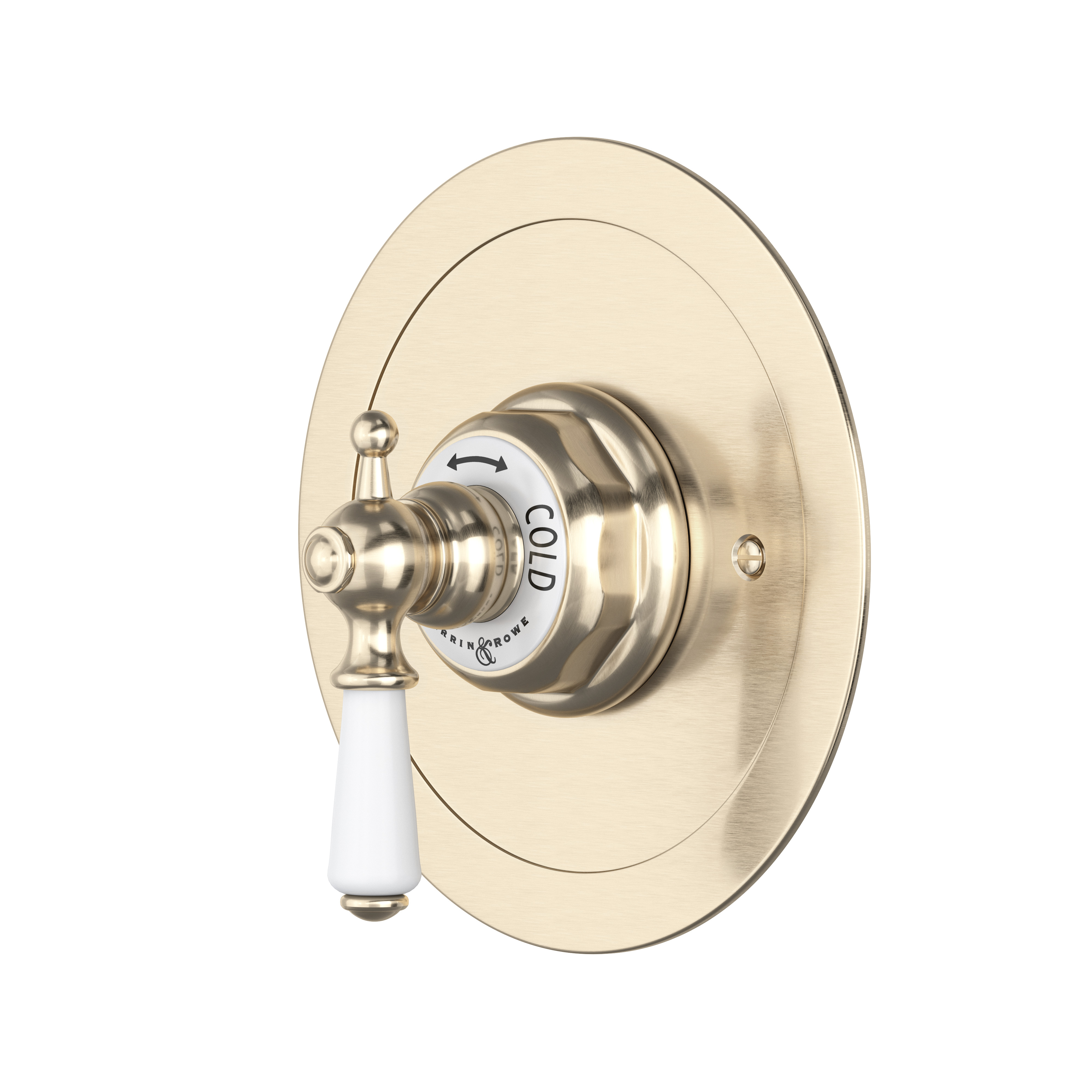 Edwardian™ 3/4" Round Thermostatic Trim Without Volume Control - Satin Nickel | Model Number: U.5565L-STN/TO