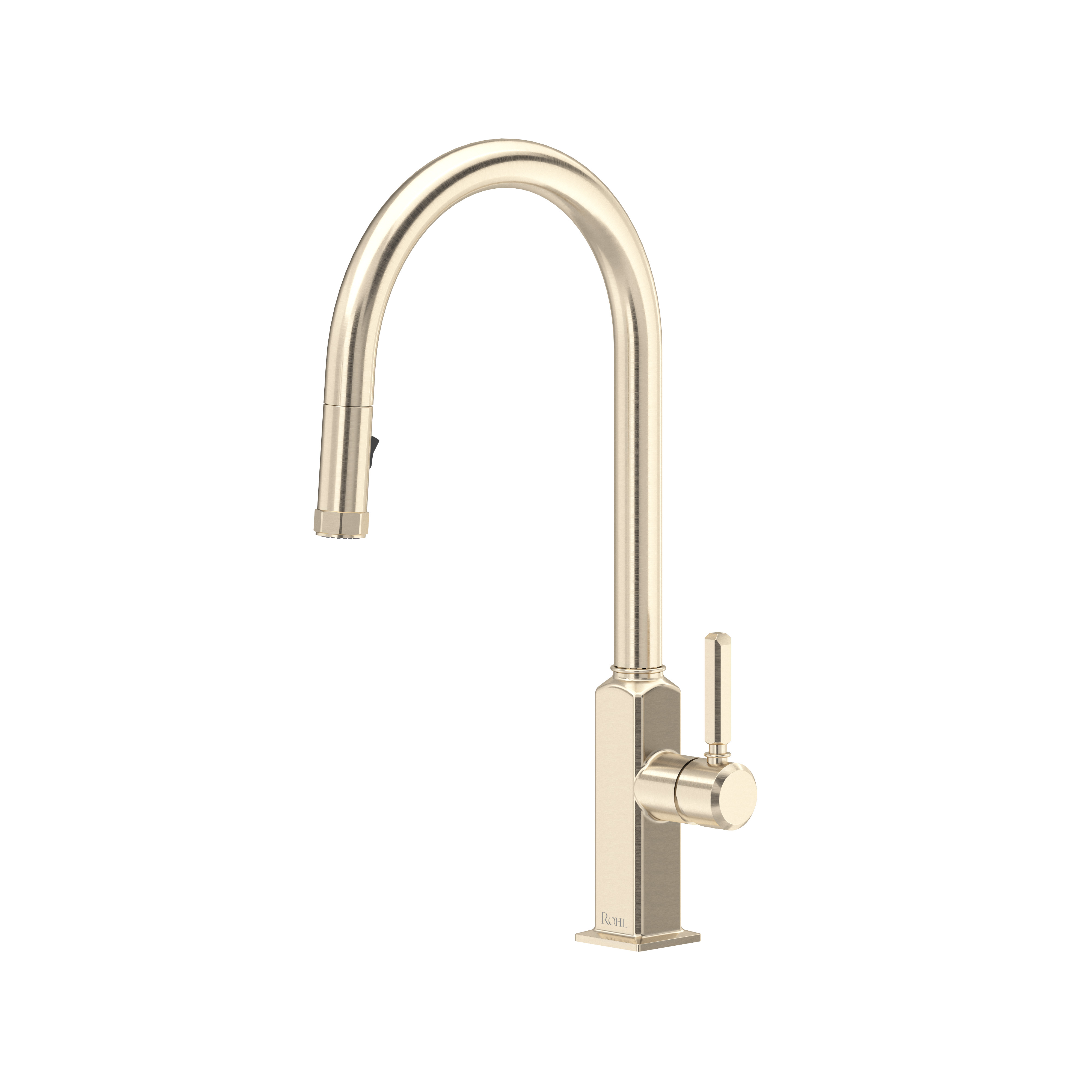 Apothecary™ Pull-Down Kitchen Faucet With C-Spout - Satin Nickel | Model Number: AP55D1LMSTN