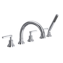 Lombardia 5-Hole Deck Mount Tub Filler with C-Spout