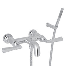 San Giovanni Wall Mount Exposed Tub Filler with Handshower