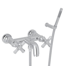 San Giovanni Wall Mount Exposed Tub Filler with Handshower