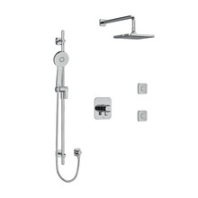 Salomé Type T/P (Thermostatic/Pressure Balance) 1/2 Inch Coaxial 3-Way System Hand Shower Rail Elbow Supply Shower Head And 2 Body Jets