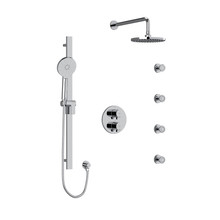 Paradox Type T/P (Thermostatic/Pressure Balance) Double Coaxial System With Hand Shower Rail 4 Body Jets And Shower Head