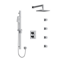 Paradox Type T/P (Thermostatic/Pressure Balance) Double Coaxial System With Hand Shower Rail 4 Body Jets And Shower Head