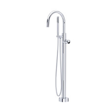 Eclissi Single Hole Floor Mount Tub Filler Trim With C-Spout