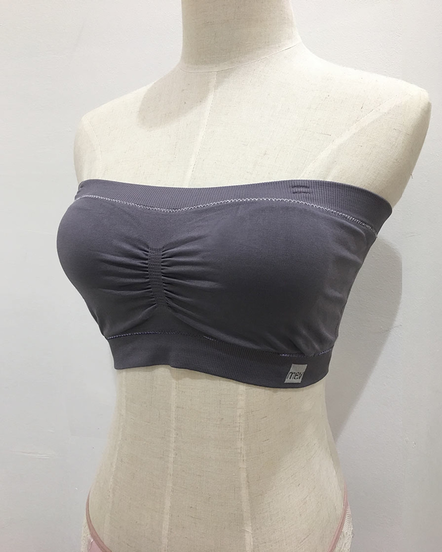 SEAMLESS REMOVABLE PADS BANDEAU STRAPLESS PADDED TUBE BRA TOP REG