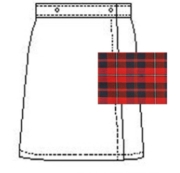 St. Elizabeth - Plaid Front Flap Skort