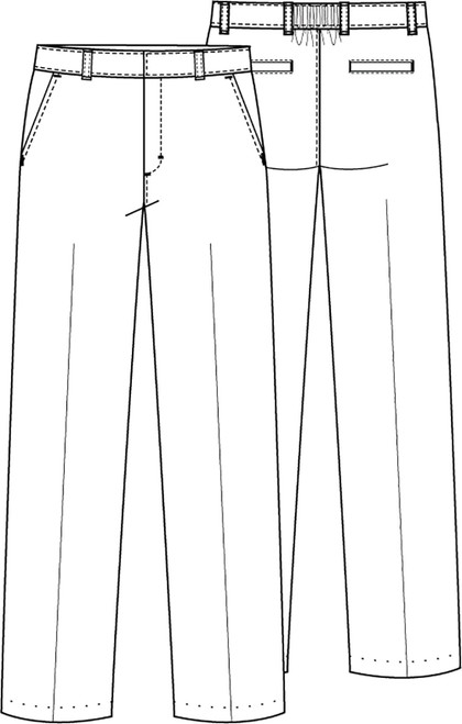 Navy Boy's Flat Front Pant