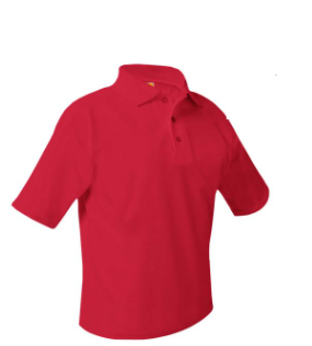 St. Philip's - Red Pique Polo with OLD Logo