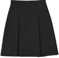 Black - Kick Pleat Skirt