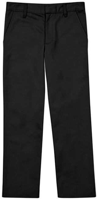 Black - Flat Front Pants