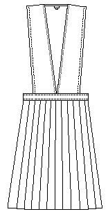 SJES - Lt. Blue V-Neck Pleated Jumper