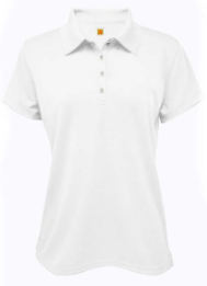 IWA - White Feminine Fit FF Moisture Wicking Polo with Logo