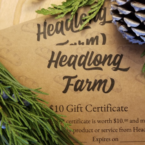 Headlong Farm Gift Certificate