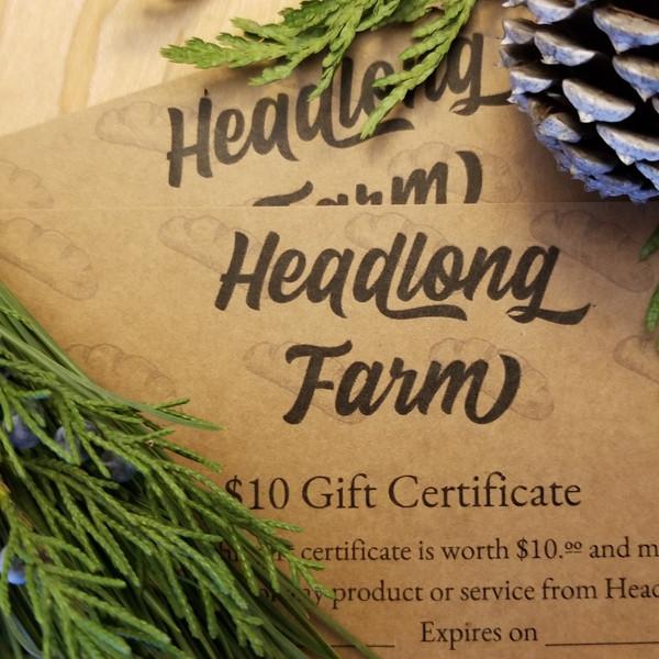 Headlong Farm Gift Certificate