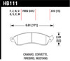 Hawk 94-04 Mustang Cobra / 88-95 Corvette 5.7L / 88-92 Camaro w/ Hvy Duty Brakes DTC-60 Race Brake P - HB111G.610 Photo - Primary