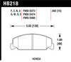 Hawk 84-85 Honda Accord / 88-00 Civic / 88-91 CRX 15mm DTC-60 Front Race Brake Pads - HB218G.583 Photo - Primary
