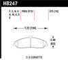 Hawk 04-09 Cadillac XLR / 01-04 Corvette Z06/ 05-06 Pontiac GTO DTC-60 Race Front Brake Pads - HB247G.575 Photo - Primary