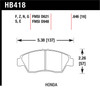 Hawk 02-06 RSX (non-S) Front / 03-09 Civic Hybrid / 04-05 Civic Si HPS Street Rear Brake Pads - HB418F.646 Photo - Primary