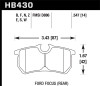 Hawk 00-07 Ford Focus DTC-30 Rear Race Brake Pads - HB430W.547 Photo - Primary