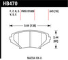Hawk 2004-2011 Mazda RX-8 Grand Touring HPS 5.0 Front Brake Pads - HB470B.643 Photo - Primary