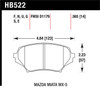 Hawk 06-10 Mazda Miata Mx-5 Base Blue 9012 Race Front Brake Pads - HB522E.565 Photo - Primary