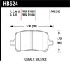 Hawk 05-07 Cobalt SS / 08-09 HHR / 04+ Malibu / 07A+ G5 GT / 06+ G6 / HPS Street Front Brake Pads - HB524F.740 Photo - Primary